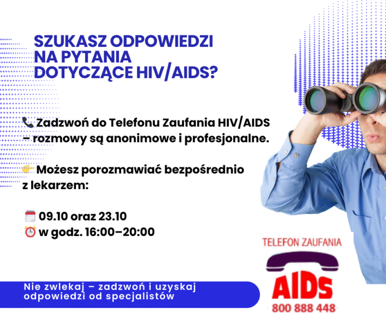 Dyżury lekarza w Telefonie Zaufania HIV/AIDS – październik 2025